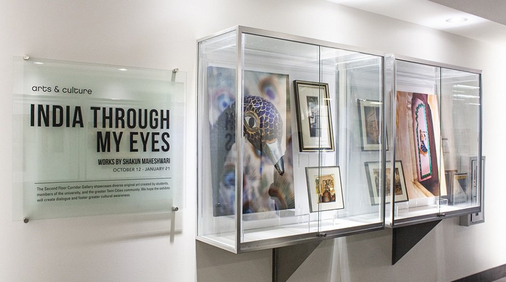 Art display reading India Through My Eyes