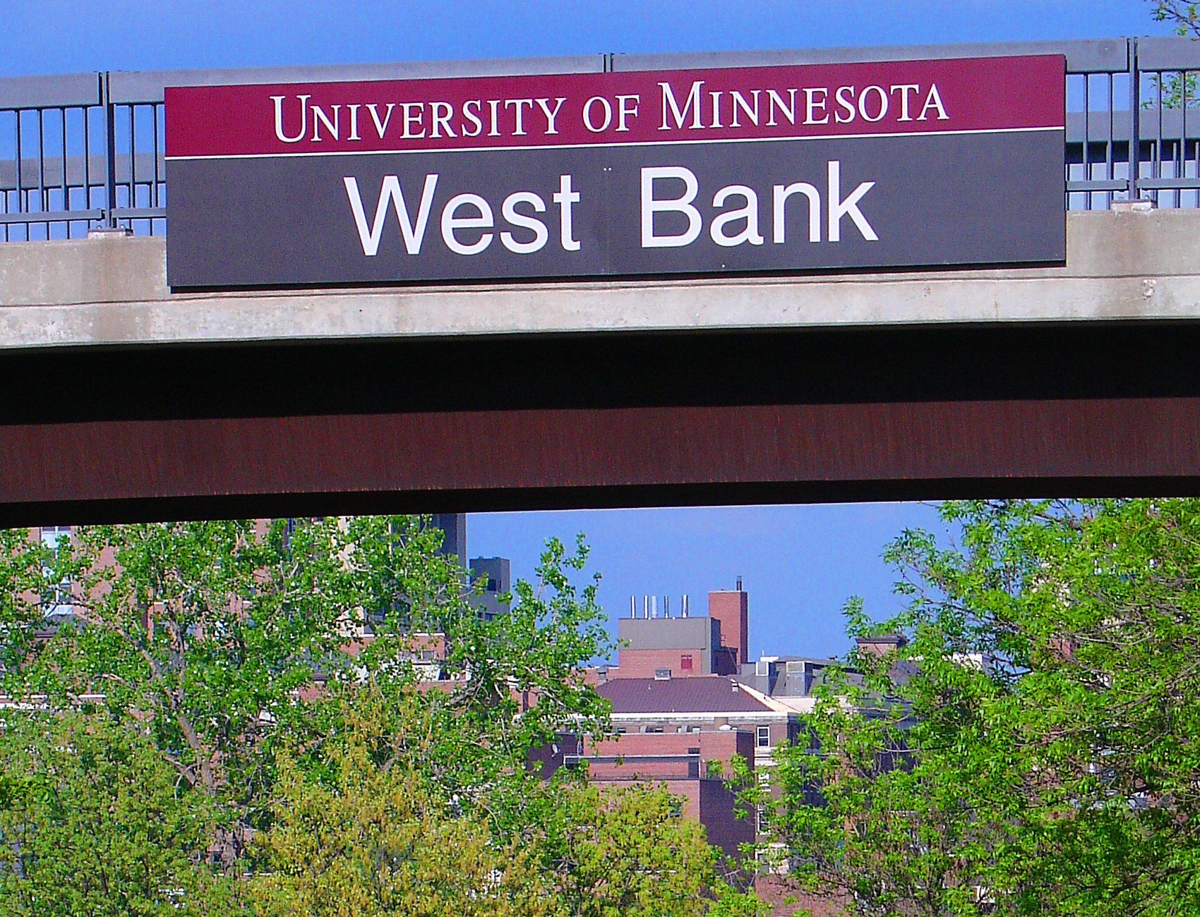 sign that reads: University of Minnesota West Bank